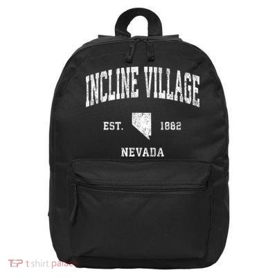 Incline Village Nevada Nv Vintage Athletic 16 in Basic Backpack