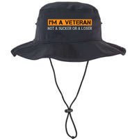 IM Veteran Not A Sucker Or A Loser Dad Papa Grandpa Gifts Legacy Cool Fit Booney Bucket Hat