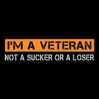 IM Veteran Not A Sucker Or A Loser Dad Papa Grandpa Gifts Drawstring Bag
