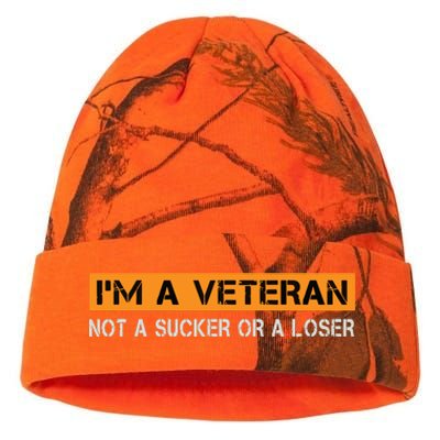 IM Veteran Not A Sucker Or A Loser Dad Papa Grandpa Gifts Kati Licensed 12" Camo Beanie