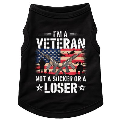 IM Veteran Not A Sucker Or A Loser Veteran Military Doggie Tank