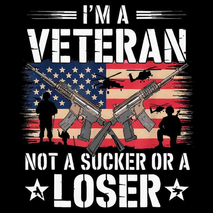 IM Veteran Not A Sucker Or A Loser Veteran Military Cooling Performance Crew T-Shirt