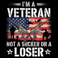 IM Veteran Not A Sucker Or A Loser Veteran Military 7-Panel Snapback Hat