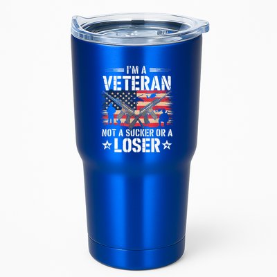 IM Veteran Not A Sucker Or A Loser Veteran Military Tumbler