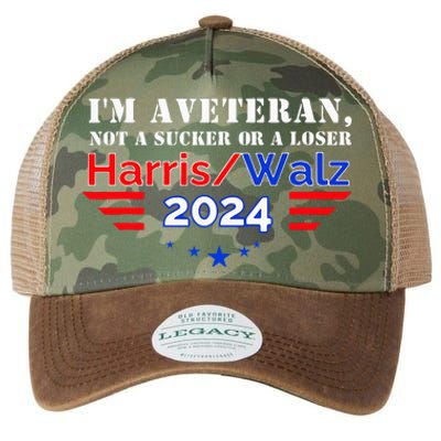 IM Veteran Not A Sucker Or A Loser Legacy Tie Dye Trucker Hat