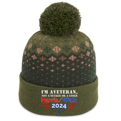 IM Veteran Not A Sucker Or A Loser The Baniff Cuffed Pom Beanie