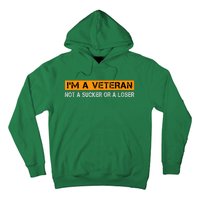 IM Veteran Not A Sucker Or A Loser Dad Papa Grandpa Gifts Hoodie