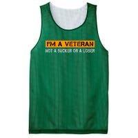 IM Veteran Not A Sucker Or A Loser Dad Papa Grandpa Gifts Mesh Reversible Basketball Jersey Tank