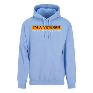 IM Veteran Not A Sucker Or A Loser Dad Papa Grandpa Gifts Unisex Surf Hoodie