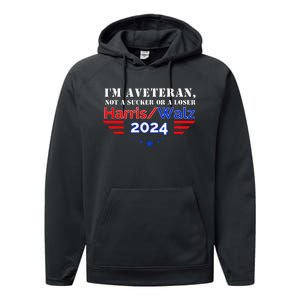 IM Veteran Not A Sucker Or A Loser Performance Fleece Hoodie