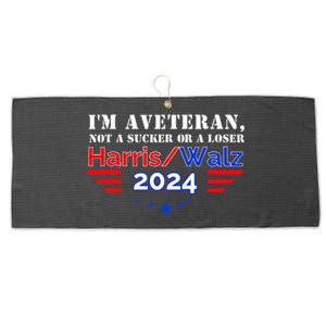 IM Veteran Not A Sucker Or A Loser Large Microfiber Waffle Golf Towel