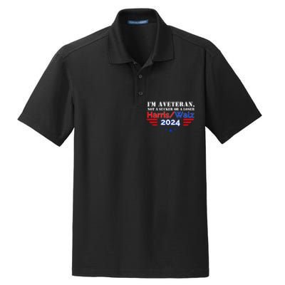 Im Veteran Not A Sucker Or A Loser Harris Walz 2024 Dry Zone Grid Polo