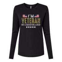 IM Veteran Not A Sucker Or A Loser Veteran Day Womens Cotton Relaxed Long Sleeve T-Shirt