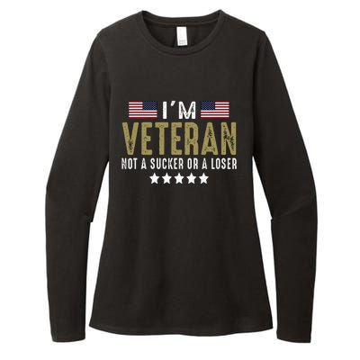 IM Veteran Not A Sucker Or A Loser Veteran Day Womens CVC Long Sleeve Shirt