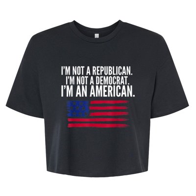 Independent Voter Not Republican Not Democrat American Bella+Canvas Jersey Crop Tee