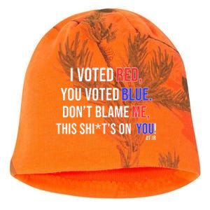 I Voted Red, You Voted Blue Kati - Camo Knit Beanie