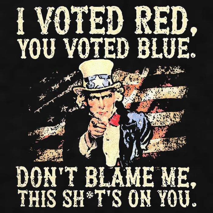 I Voted Red You Voted Blue DonT Blame Me This ShitS On You Ladies PosiCharge Tri-Blend Wicking Tank