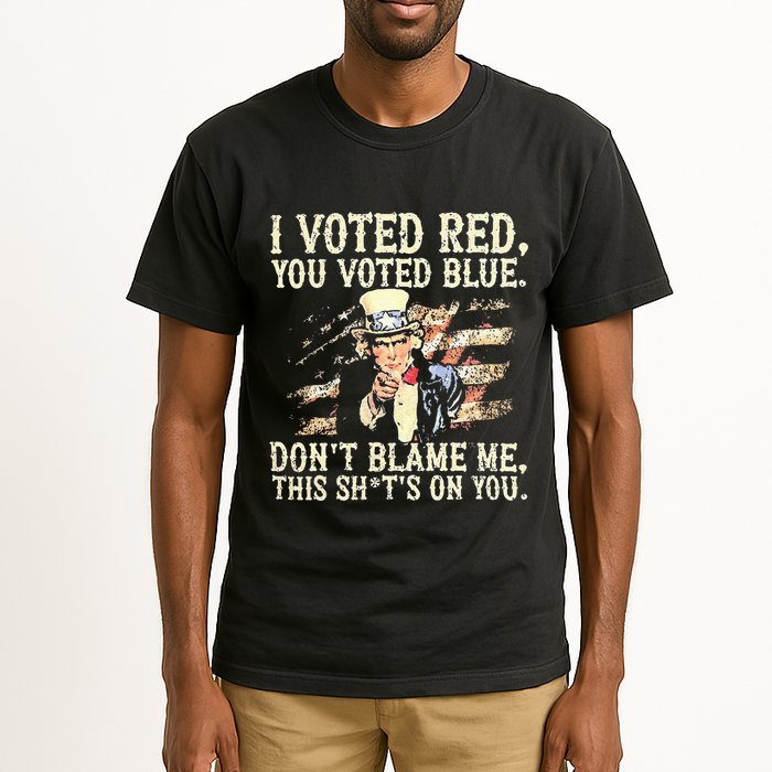I Voted Red You Voted Blue DonT Blame Me This ShitS On You Tall T-Shirt
