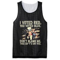 I Voted Red You Voted Blue DonT Blame Me This ShitS On You Mesh Reversible Basketball Jersey Tank