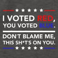 I Voted Red You Voted Blue Dont Blame Me Funny Political Vector Backpack