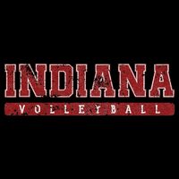 Indiana Volleyball Red Vintage Text Bucket Hat