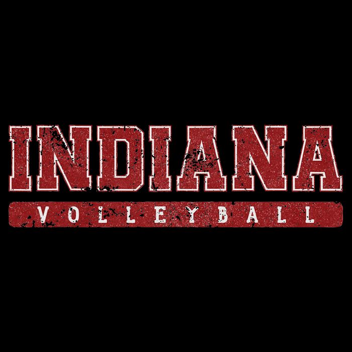 Indiana Volleyball Red Vintage Text Bucket Hat
