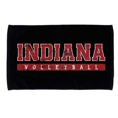 Indiana Volleyball Red Vintage Text Microfiber Hand Towel