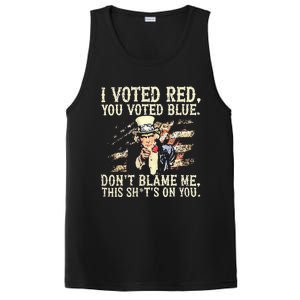 I Voted Red You Voted Blue DonT Blame Me PosiCharge Competitor Tank