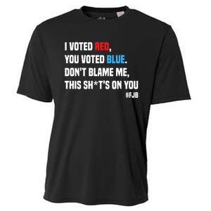 I Voted Red You Voted Blue Don't Blame Me Cooling Performance Crew T-Shirt