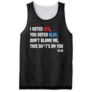 I Voted Red You Voted Blue Don't Blame Me Mesh Reversible Basketball Jersey Tank