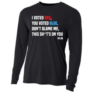 I Voted Red You Voted Blue Don't Blame Me Cooling Performance Long Sleeve Crew