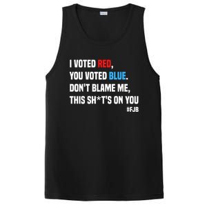 I Voted Red You Voted Blue Don't Blame Me PosiCharge Competitor Tank