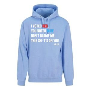 I Voted Red You Voted Blue Don't Blame Me Unisex Surf Hoodie