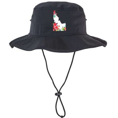 Idaho Vintage Rose State Map Pride Patriotic Floral Idaho Legacy Cool Fit Booney Bucket Hat