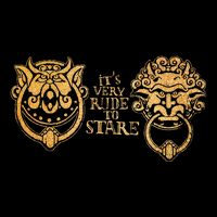 ItS Very Rude To Stare Labyrinth Knockers Gift City Backpack
