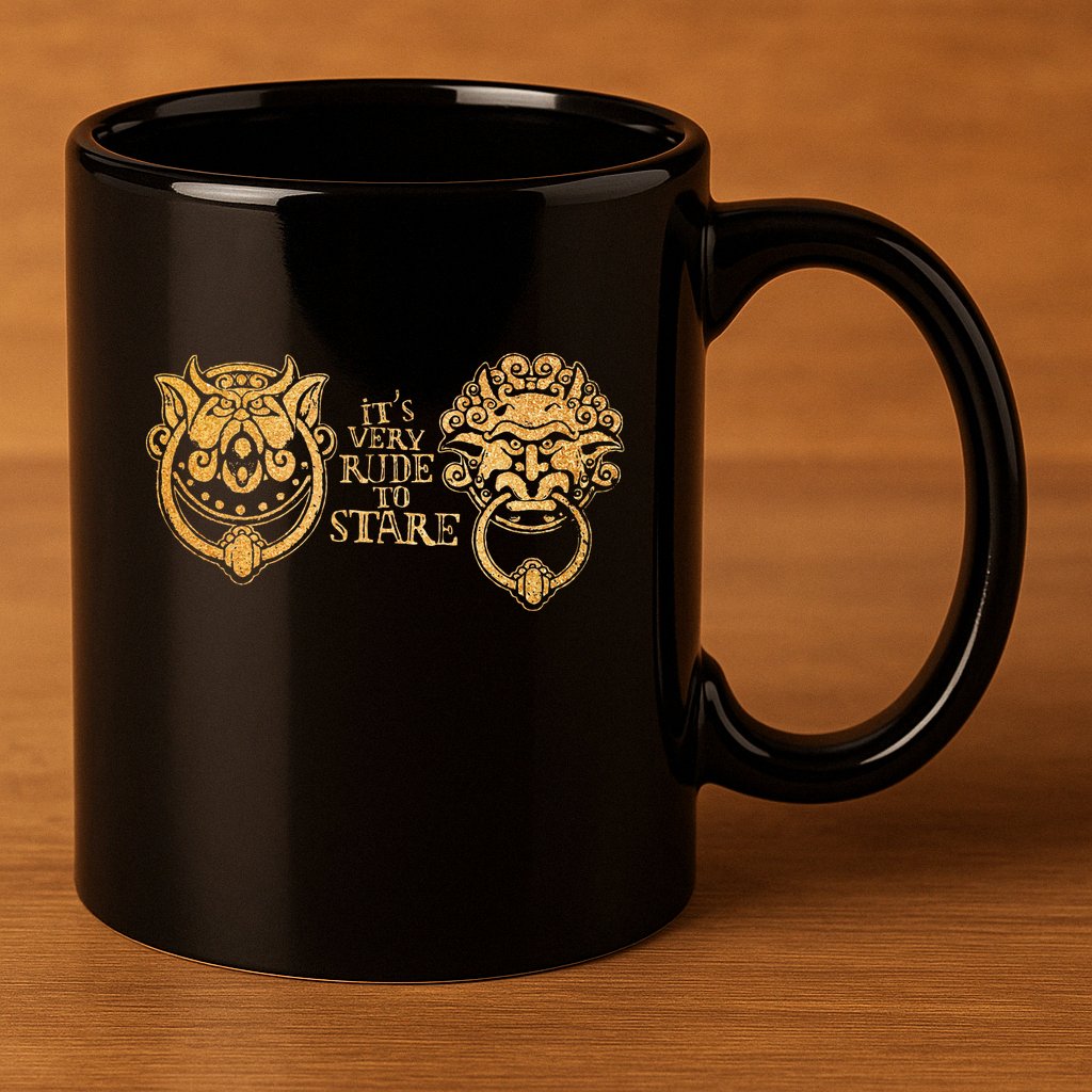 ItS Very Rude To Stare Labyrinth Knockers Gift 11oz C Handle Ceramic Mug
