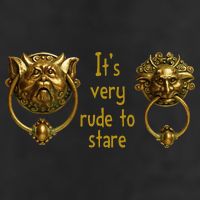 It's Very Rude To Stare Labyrinth Knockers Gift 7 Panel Mesh Trucker Snapback Hat
