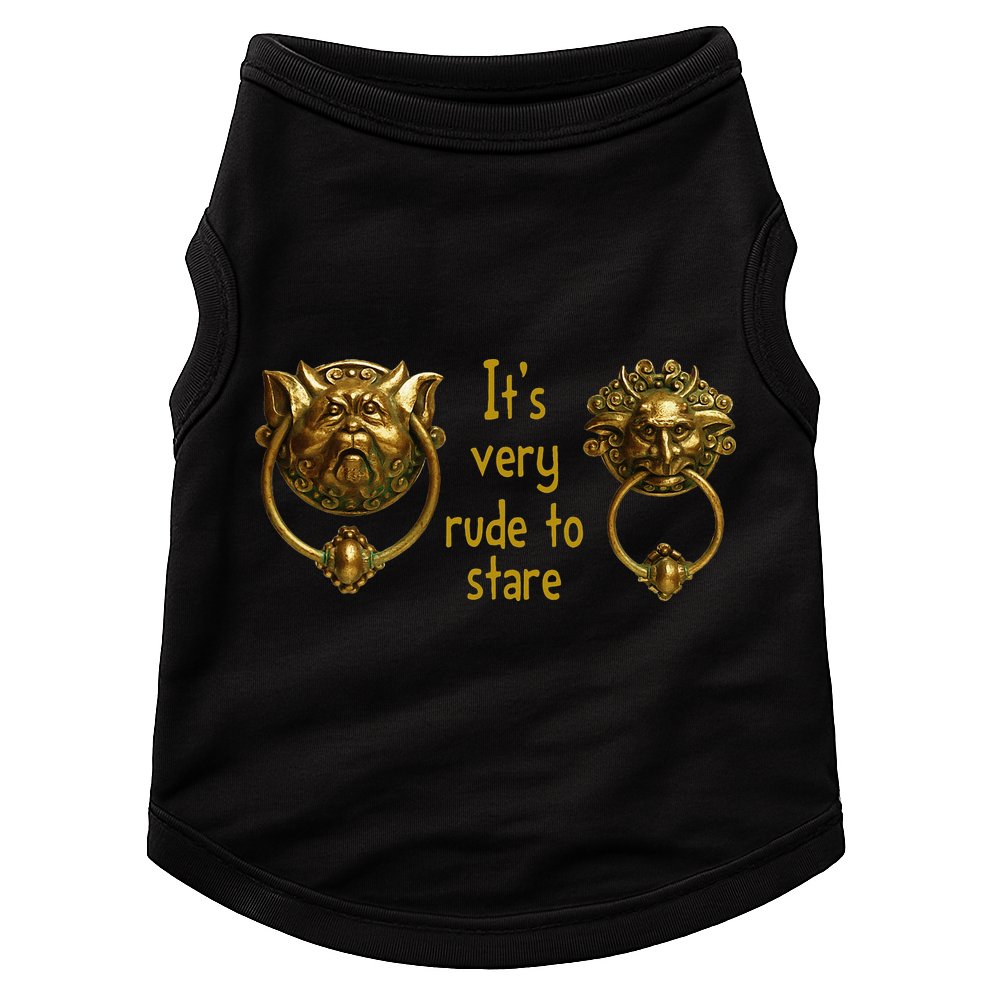 It's Very Rude To Stare Labyrinth Knockers Gift Doggie Tank