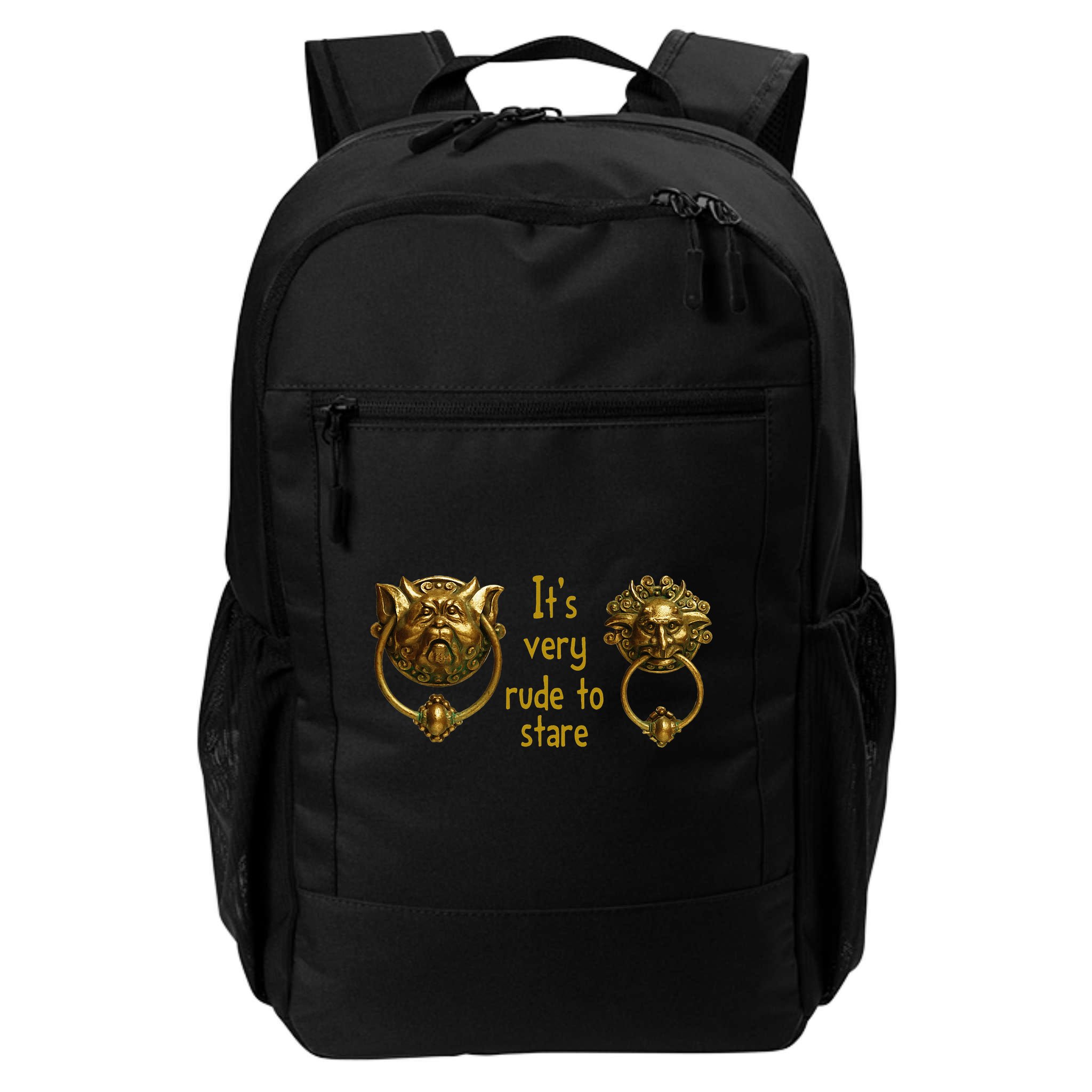 It's Very Rude To Stare Labyrinth Knockers Gift Backpack