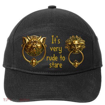 It's Very Rude To Stare Labyrinth Knockers Gift 7-Panel Snapback Hat