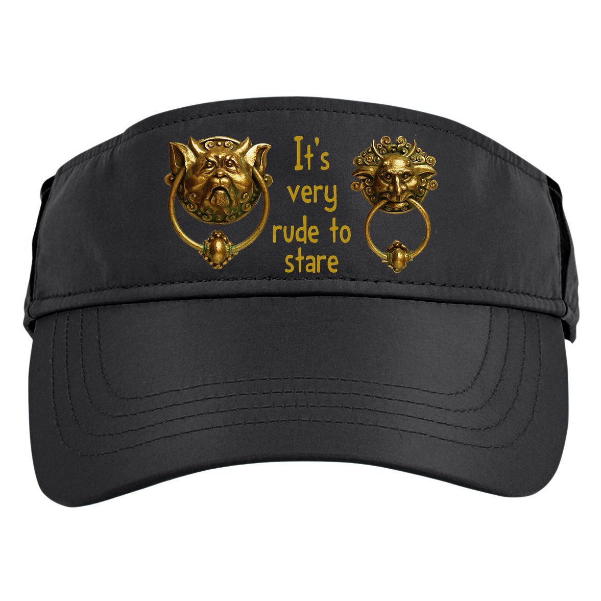 It's Very Rude To Stare Labyrinth Knockers Gift Adult Drive Performance Visor