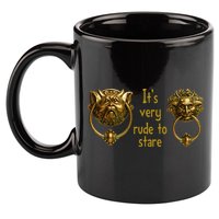 It's Very Rude To Stare Labyrinth Knockers Gift 11oz C Handle Ceramic Mug