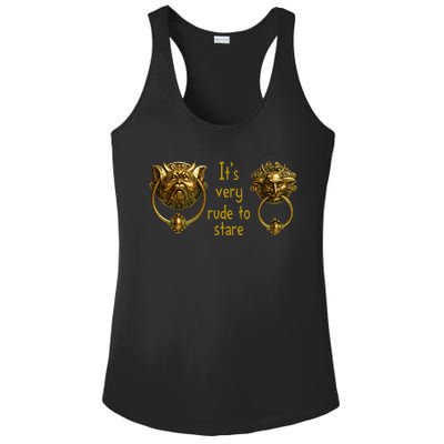 It's Very Rude To Stare Labyrinth Knockers Gift Ladies PosiCharge Competitor Racerback Tank