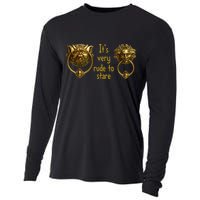 It's Very Rude To Stare Labyrinth Knockers Gift Cooling Performance Long Sleeve Crew