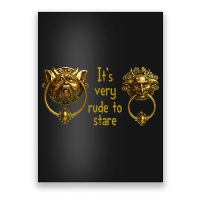 It's Very Rude To Stare Labyrinth Knockers Gift Poster