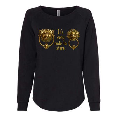 It's Very Rude To Stare Labyrinth Knockers Gift Womens California Wash Sweatshirt