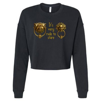 It's Very Rude To Stare Labyrinth Knockers Gift Cropped Pullover Crew