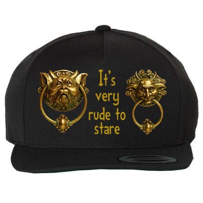 It's Very Rude To Stare Labyrinth Knockers Gift Wool Snapback Cap