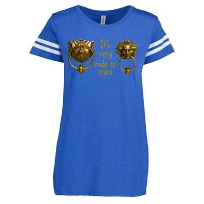 It's Very Rude To Stare Labyrinth Knockers Gift Enza Ladies Jersey Football T-Shirt