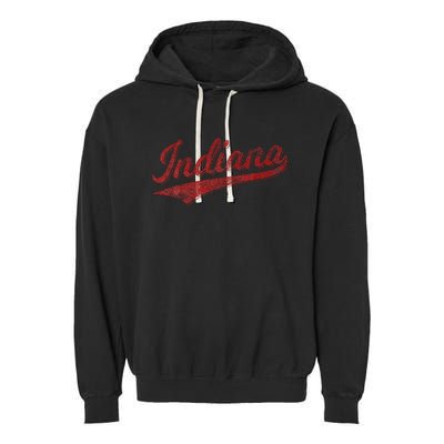 Indiana Varsity Script Classics Sports Jersey Garment-Dyed Fleece Hoodie